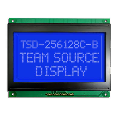 Modulo LCD monocromatico della visualizzazione di 256x128 STN del grafico positivo Transmissive blu su ordinazione della PANNOCCHIA
