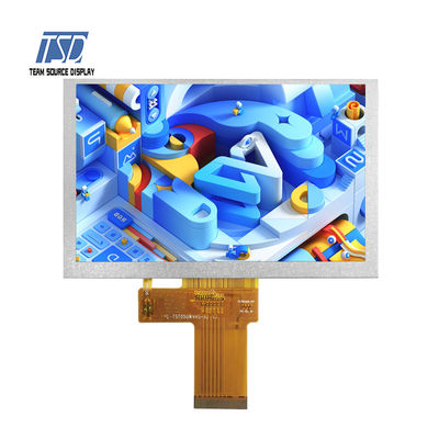 Schermo LCD Transmissive a 5 pollici 5&quot; di vetro 500nits di 800x480 IPS modulo di interfaccia di LVDS